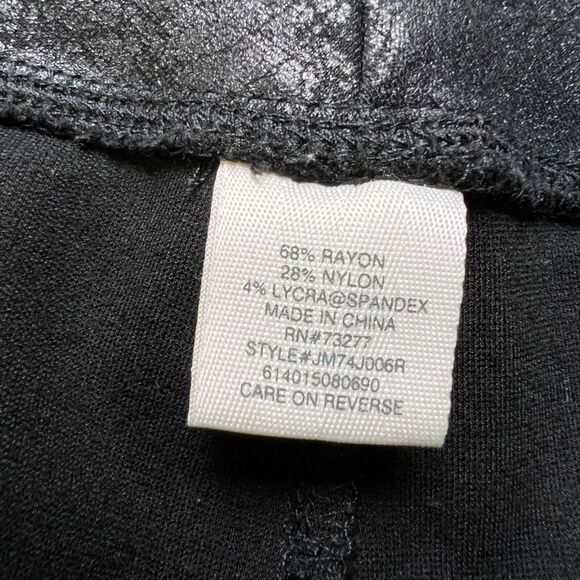 Mudd Womens Leggings Faux Leather FLX Stretch 24 7 Skinny Ankle Black Small - Picture 9 of 10